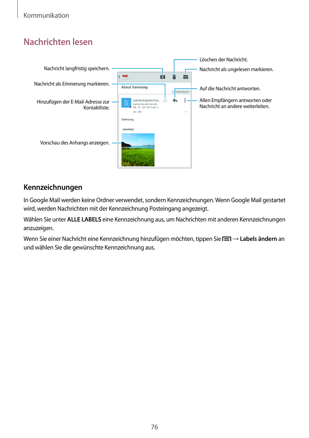 Samsung SM-N9005ZWEXEO, SM-N9005ZKEXEO, SM-N9005ZWEVD2, SM-N9005ZWETMN, SM-N9005ZWETCL, SM-N9005ZWEITV manual Kennzeichnungen 