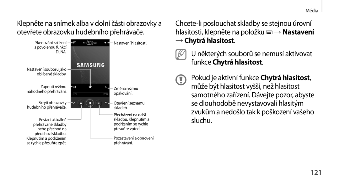 Samsung SM2N9005ZKEVDC, SM-N9005ZKEXEO, SM-N9005ZWEXEO, SM-N9005ZKEPRT, SM-N9005ZWEETL, SM-N9005ZWEATO → Chytrá hlasitost, 121 