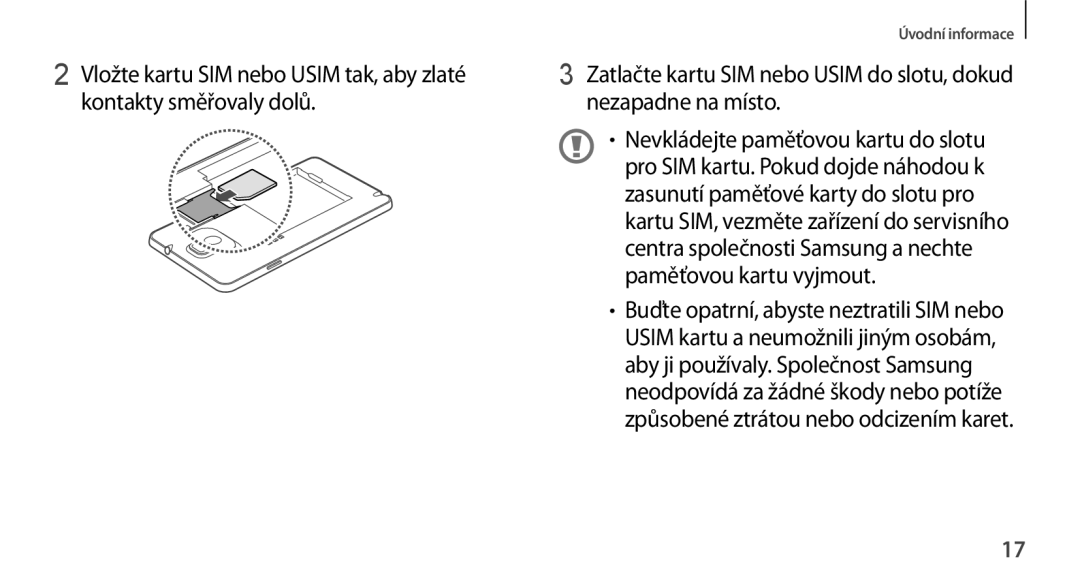 Samsung SM-N9005ZKEIDE, SM-N9005ZKEXEO, SM-N9005ZWEXEO, SM-N9005ZKEPRT, SM-N9005ZWEETL, SM-N9005ZWEATO manual Úvodní informace 