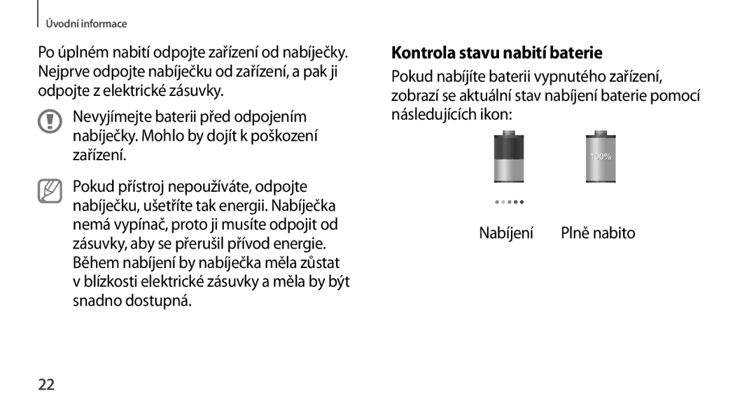 Samsung SM-N9005ZWETPL, SM-N9005ZKEXEO, SM-N9005ZWEXEO, SM-N9005ZKEPRT manual Kontrola stavu nabití baterie, Nabíjení 