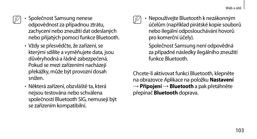 Samsung SM-N9005ZWEMAX, SM-N9005ZKEXEO, SM-N9005ZWEXEO, SM-N9005ZKEPRT, SM-N9005ZWEETL, SM-N9005ZWEATO, SM-N9005ZKEATO manual 103 