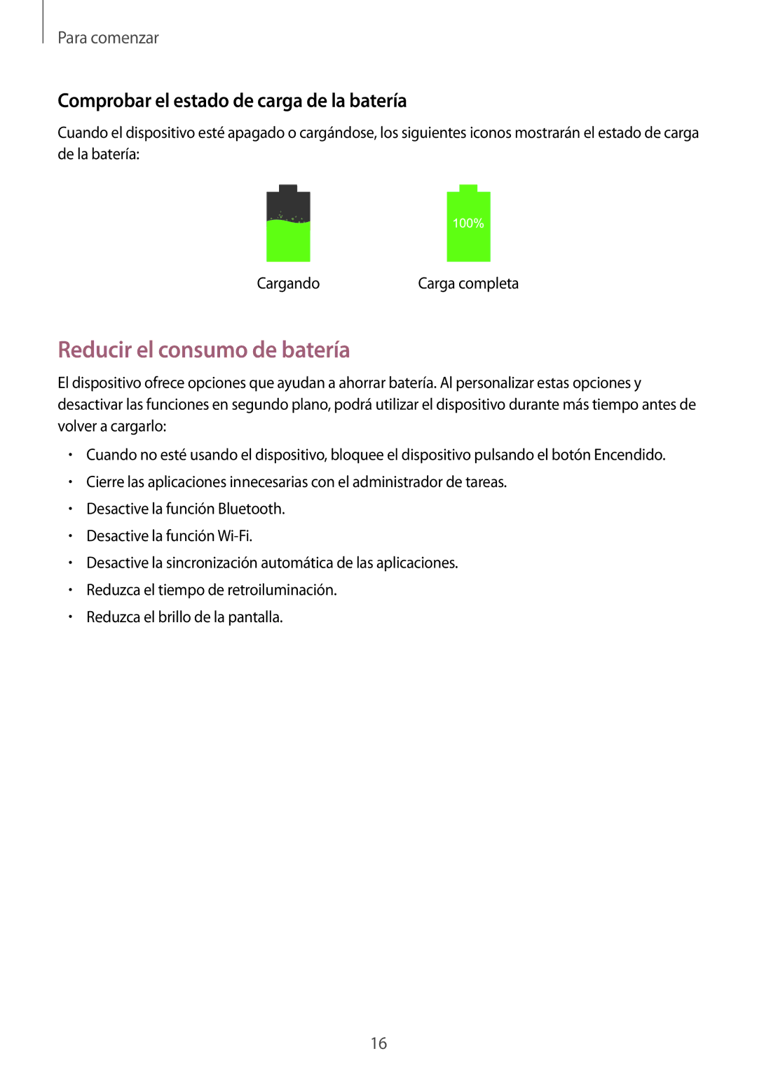 Samsung SM-N9005ZKEXEH, SM-N9005ZWEITV manual Reducir el consumo de batería, Comprobar el estado de carga de la batería 