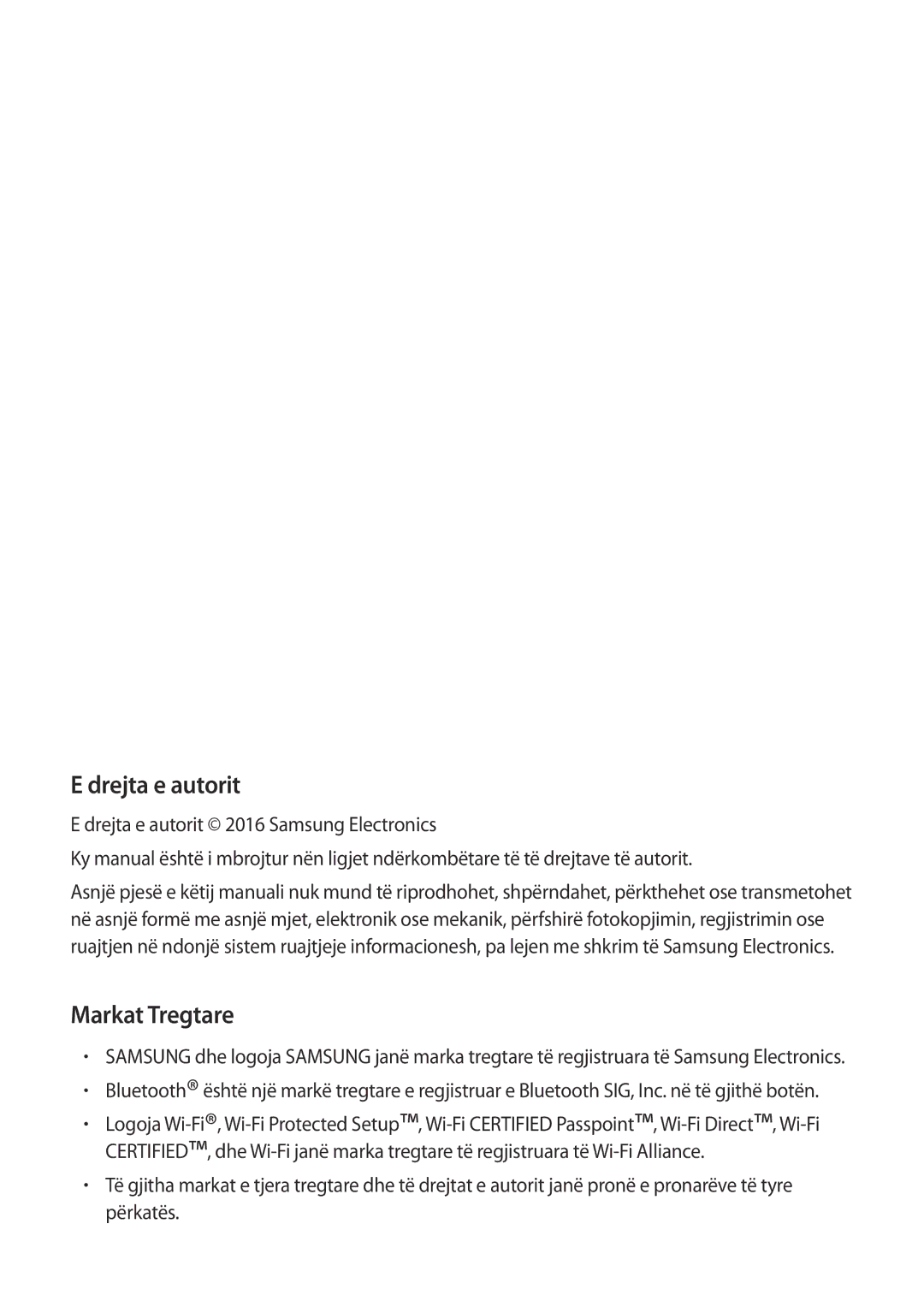 Samsung SM-N910CZWESEE, SM-N910CZDESEE, SM-N910CZKETEB, SM-N910CZWEMSR, SM-N910CZKEMSR manual Drejta e autorit, Markat Tregtare 