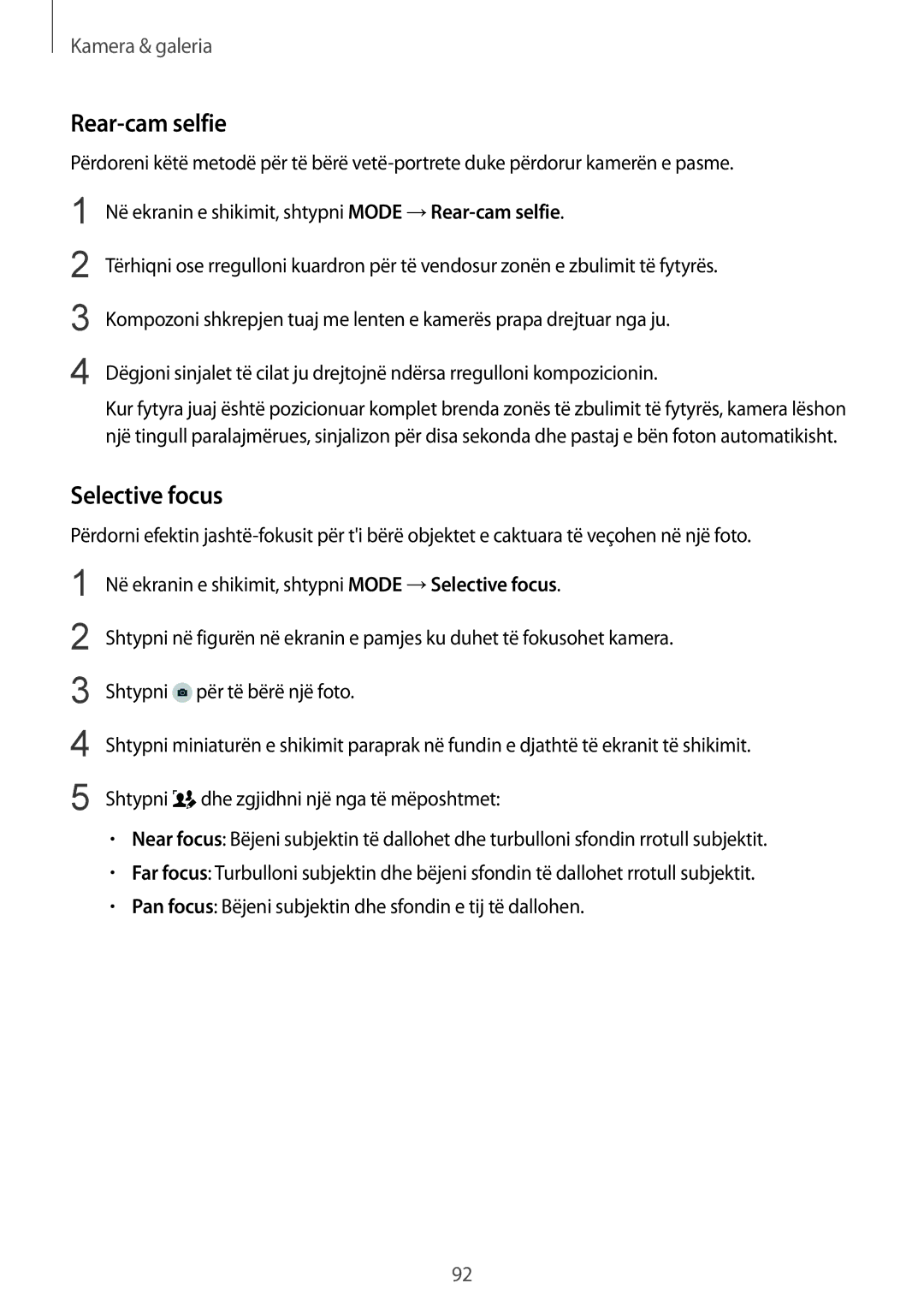 Samsung SM-N910CZWEMSR, SM-N910CZDESEE, SM-N910CZKETEB, SM-N910CZWESEE, SM-N910CZKEMSR manual Rear-cam selfie, Selective focus 