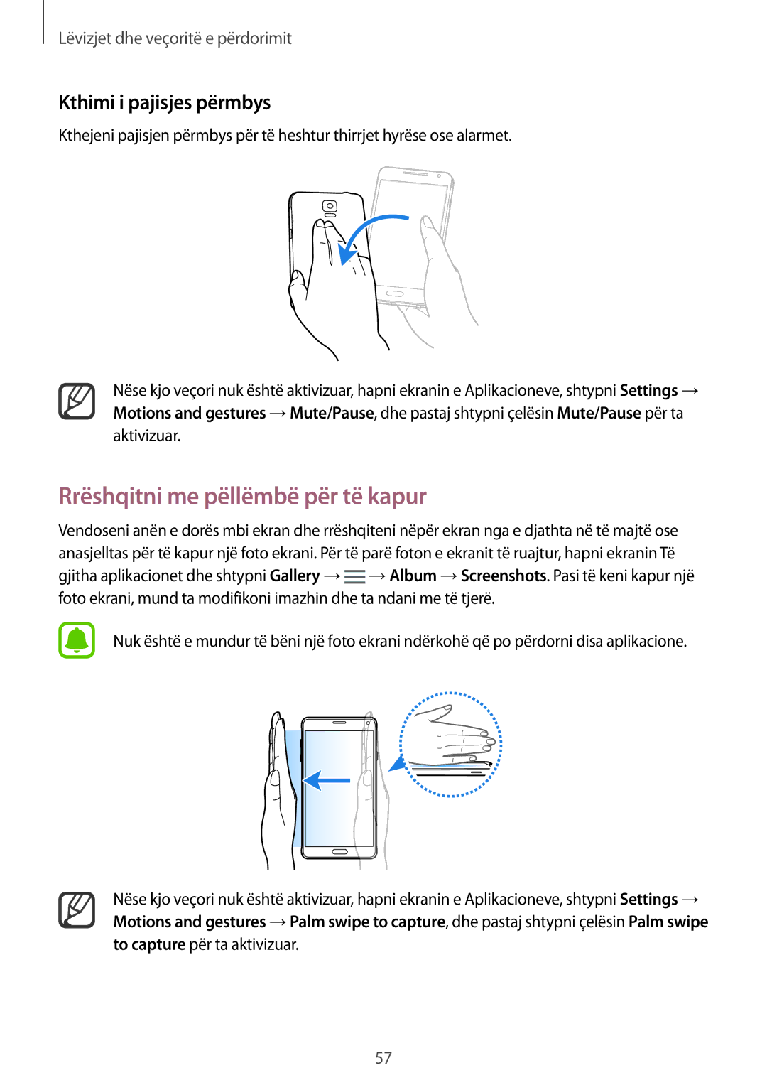 Samsung SM-N910CZWESEE, SM-N910CZDESEE, SM-N910CZKETEB manual Rrëshqitni me pëllëmbë për të kapur, Kthimi i pajisjes përmbys 