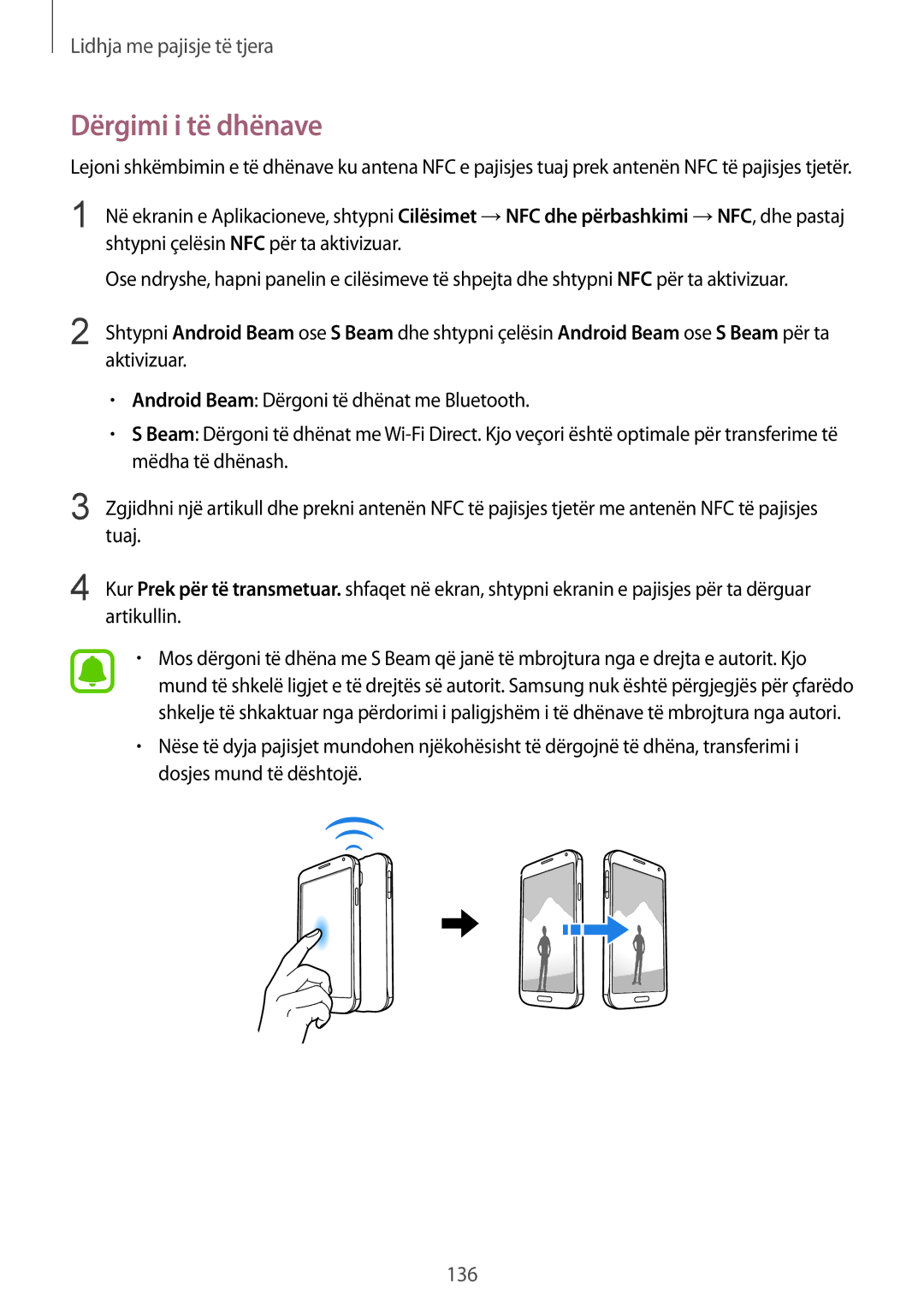 Samsung SM-N910CZKEMSR, SM-N910CZDESEE, SM-N910CZKETEB, SM-N910CZWEMSR, SM-N910CZWESEE, SM-N910CZKESEE Dërgimi i të dhënave 