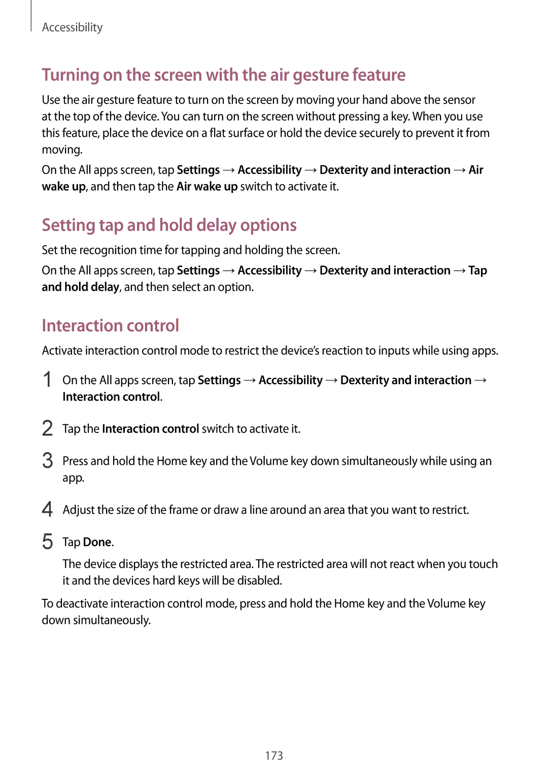 Samsung SM-N910CZKESEB manual Turning on the screen with the air gesture feature, Setting tap and hold delay options 