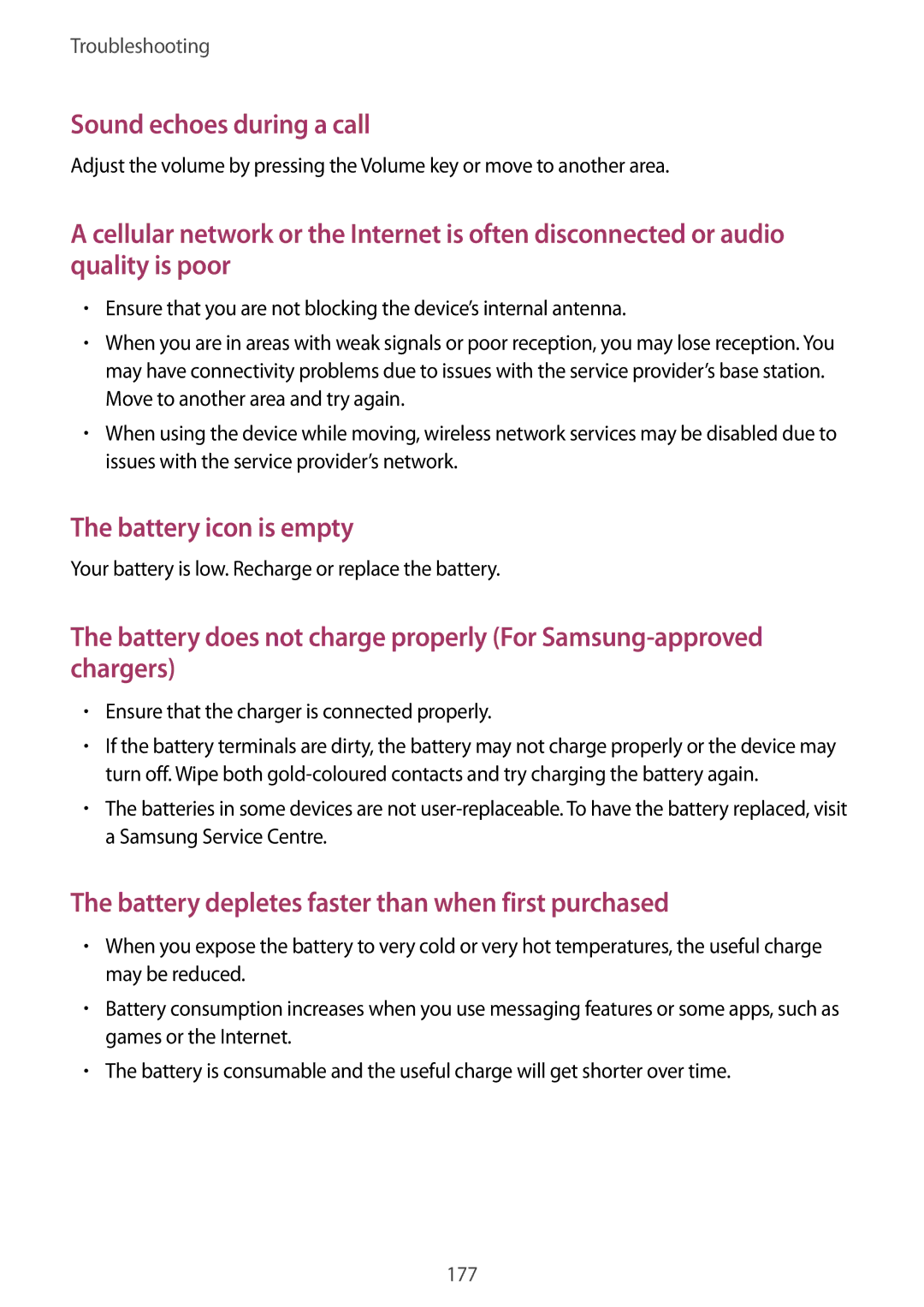 Samsung SM-N910CZWESER Your battery is low. Recharge or replace the battery, Ensure that the charger is connected properly 