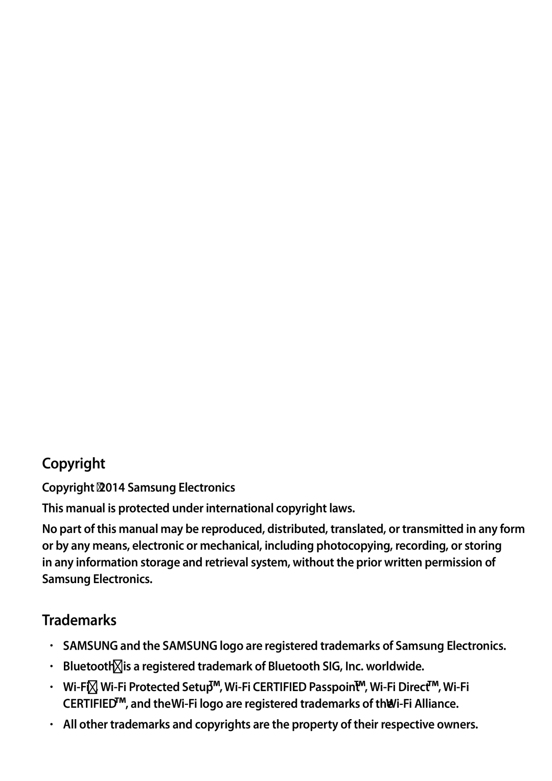 Samsung SM-N910CZKETEB, SM-N910CZDESEE, SM-N910CZWEMSR, SM-N910CZWESEE, SM-N910CZKEMSR, SM-N910CZKESEE Copyright, Trademarks 