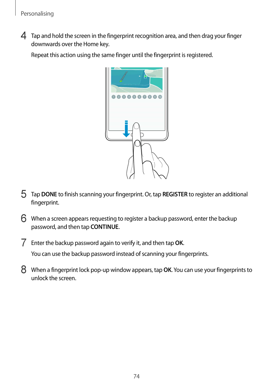 Samsung SM-N910FZKEILO, SM-N910CZIEEGY, SM-N910CZDEXXV, SM-N910CZWEXXV, SM-N910CZKEXXV, SM-N910CZIEXXV manual Personalising 