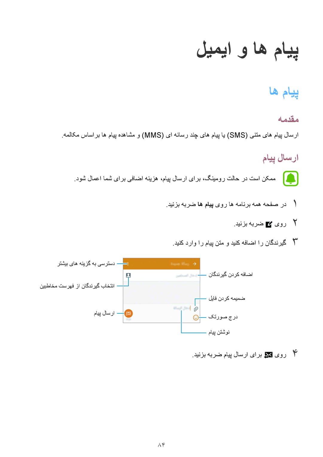 Samsung SM-N910CZIEEGY manual لیمیا و اه مایپ, دینزب هبرض مایپ لاسرا یارب یور4 