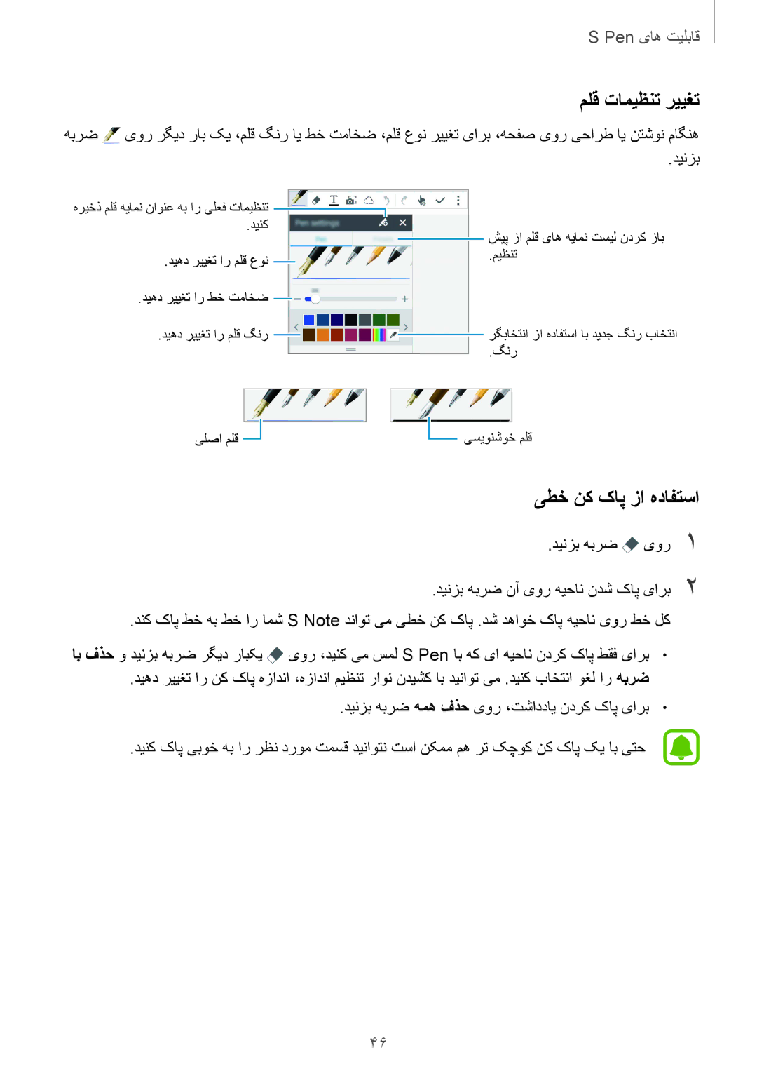 Samsung SM-N910CZIEEGY ملق تامیظنت رییغت, یطخ نک کاپ زا هدافتسا, دینزب هبرض یور1 دینزب هبرض نآ یور هیحان ندش کاپ یارب2 