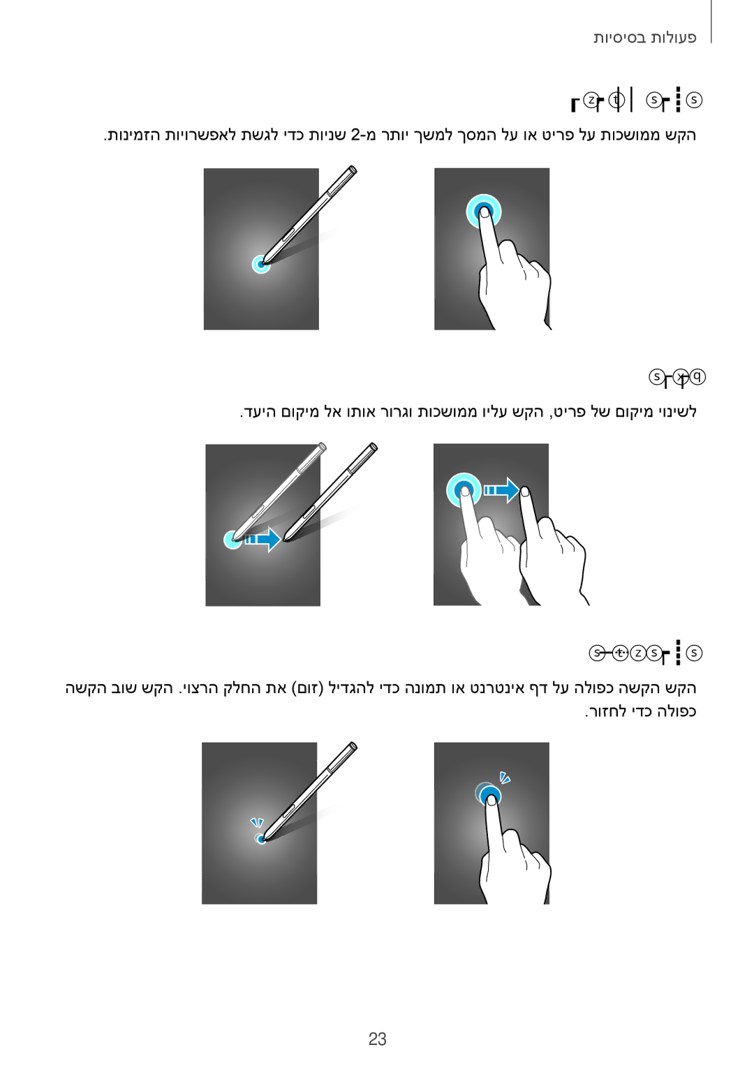 Samsung SM-N910CZIEILO, SM-N910CZWESEE, SM-N910CZKESEE, SM-N910CZWEILO, SM-N910CZDEILO manual תכשוממ השקה, הרירג, הלופכ השקה 