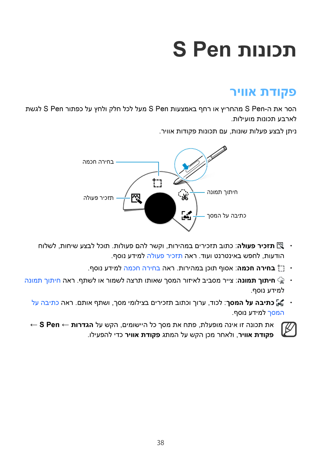 Samsung SM-N910CZWEILO, SM-N910CZWESEE, SM-N910CZKESEE, SM-N910CZIEILO, SM-N910CZDEILO, SM-N910FZKEILO Pen תונוכת, ריווא תדוקפ 