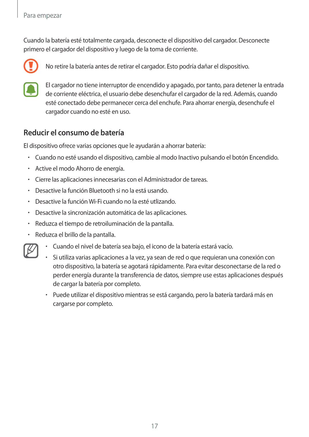 Samsung SM-N910FZIEPHE manual Reducir el consumo de batería 