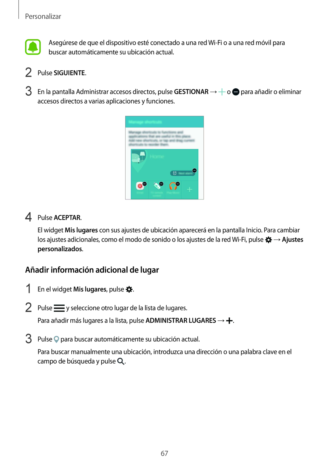 Samsung SM-N910FZIEPHE manual Añadir información adicional de lugar, Pulse Siguiente 