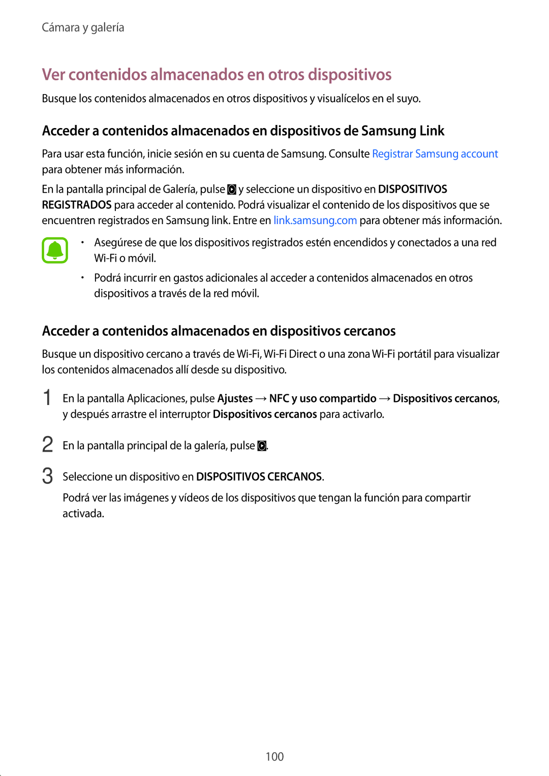 Samsung SM-N910FZIEPHE manual Ver contenidos almacenados en otros dispositivos 