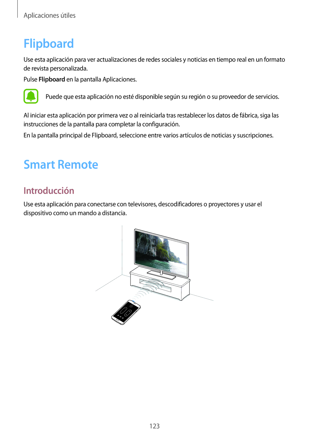 Samsung SM-N910FZIEPHE manual Flipboard, Smart Remote 