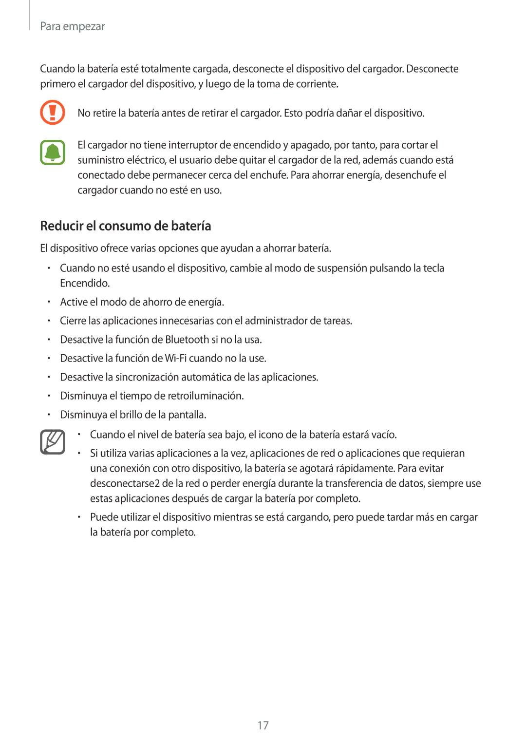 Samsung SM-N910FZIEPHE manual Reducir el consumo de batería 