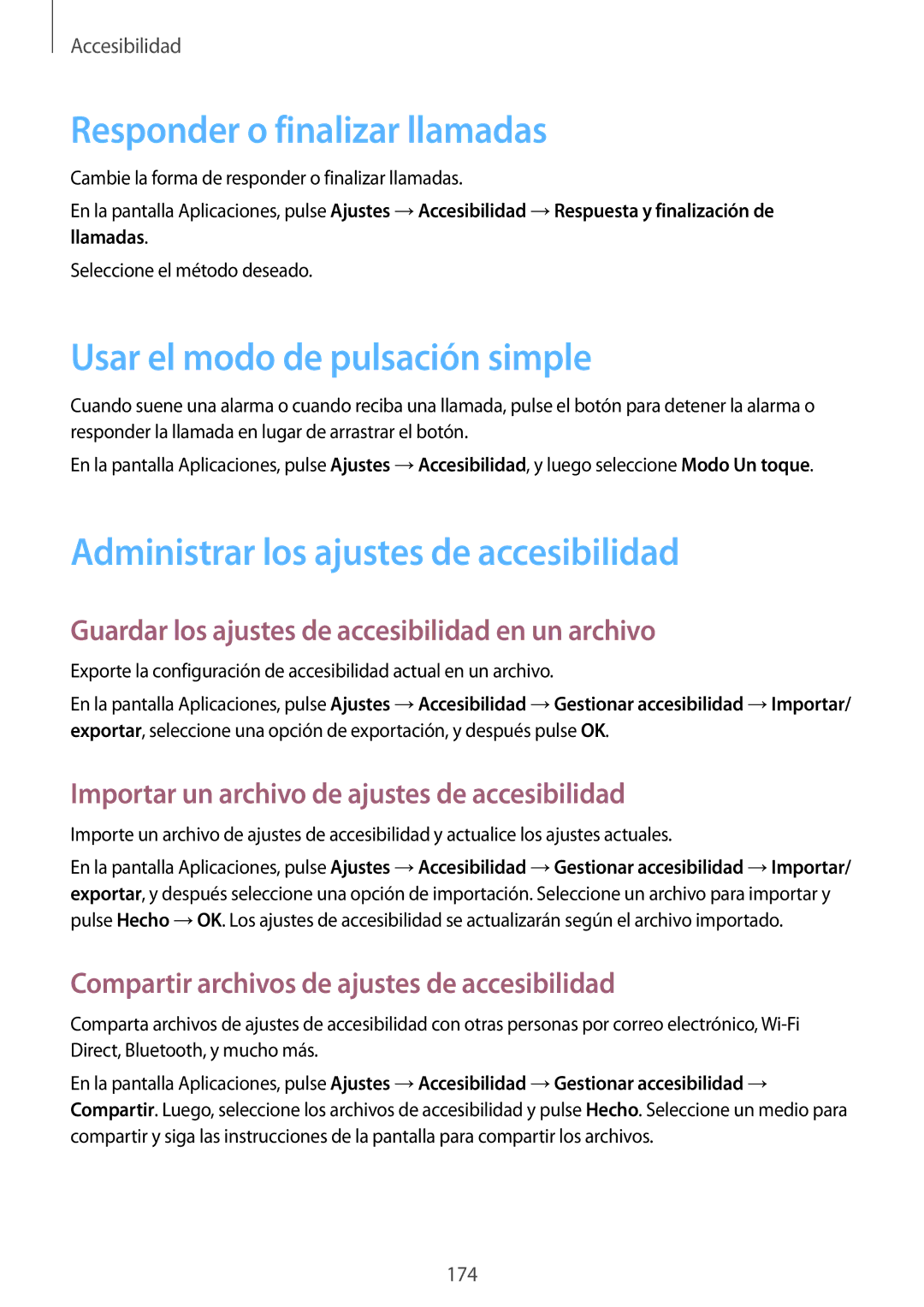 Samsung SM-N910FZIEPHE manual Responder o finalizar llamadas, Usar el modo de pulsación simple 