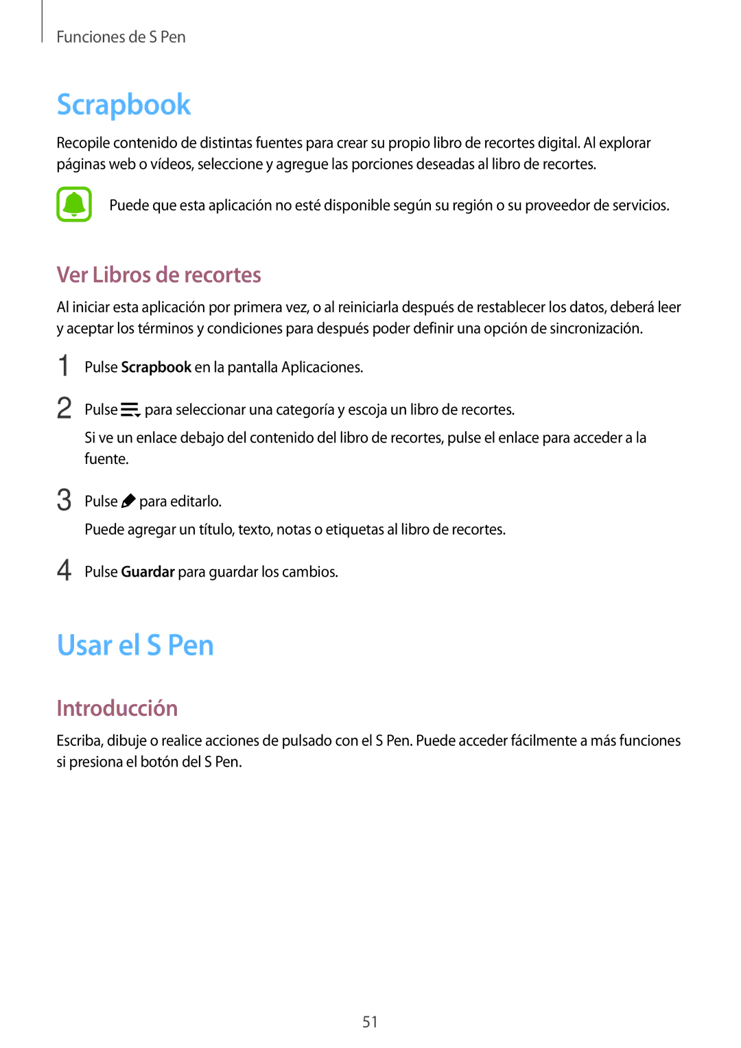 Samsung SM-N910FZIEPHE manual Scrapbook, Usar el S Pen, Ver Libros de recortes 