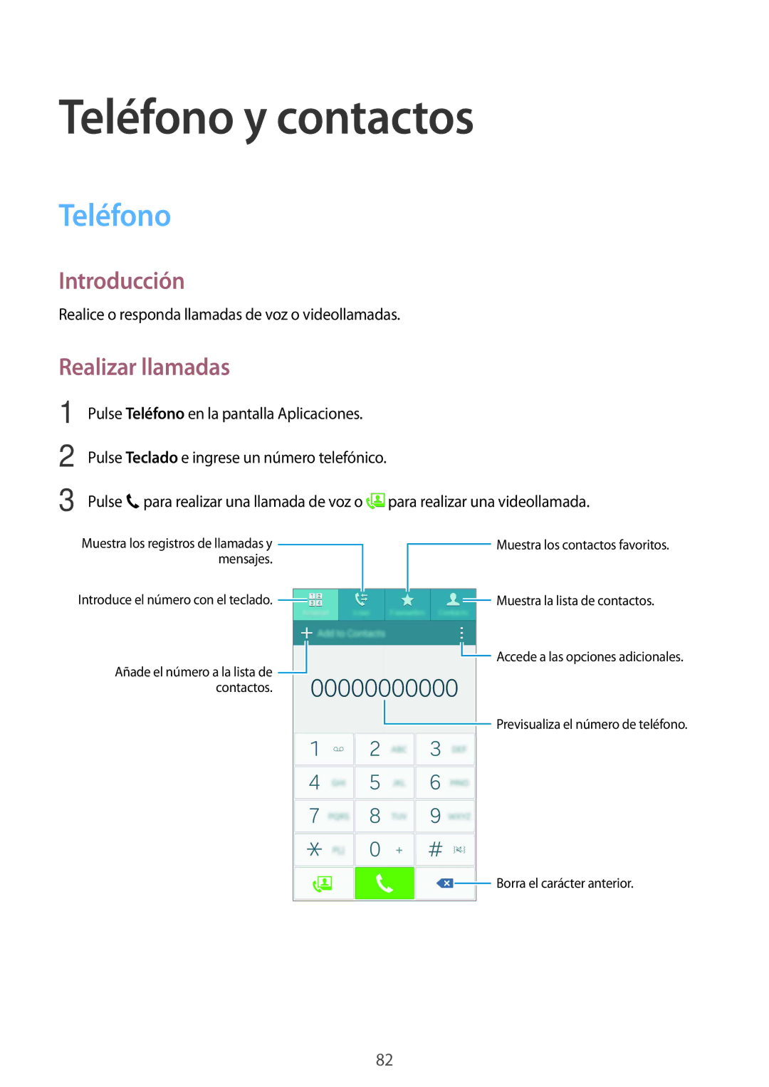 Samsung SM-N910FZIEPHE manual Teléfono y contactos, Realizar llamadas 