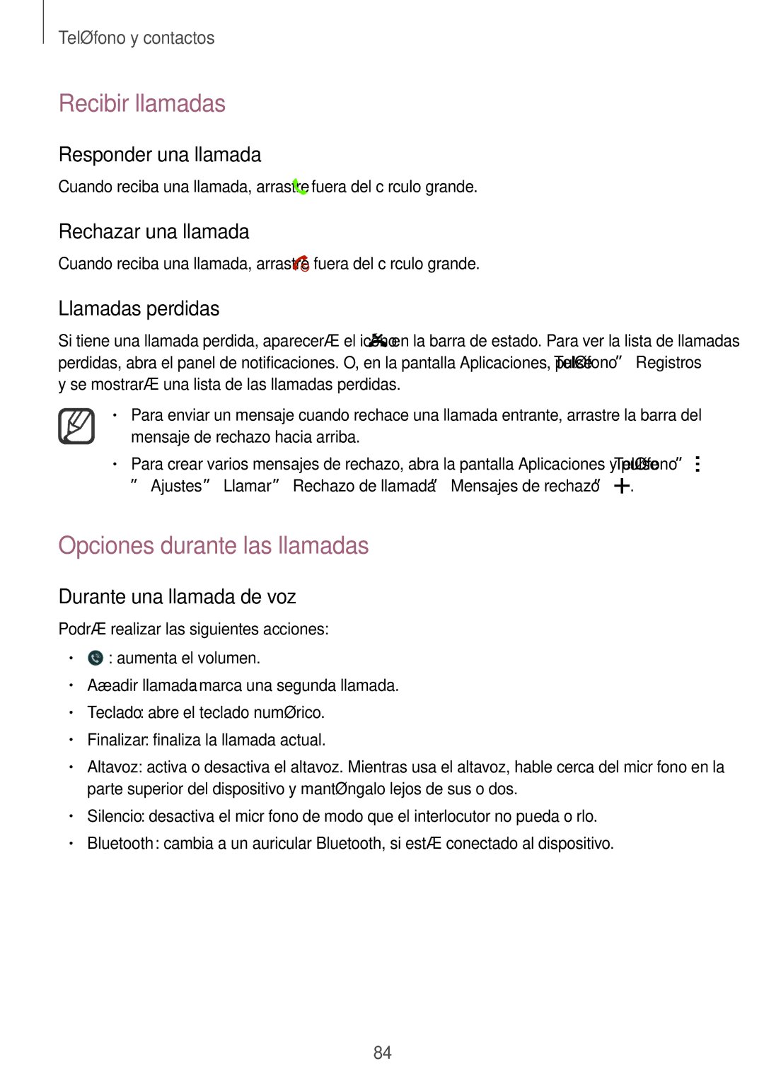 Samsung SM-N910FZIEPHE manual Recibir llamadas, Opciones durante las llamadas 