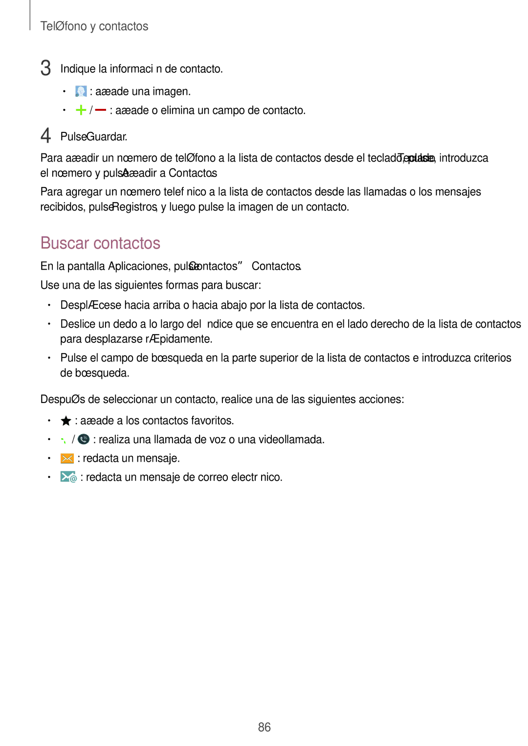 Samsung SM-N910FZIEPHE manual Buscar contactos 