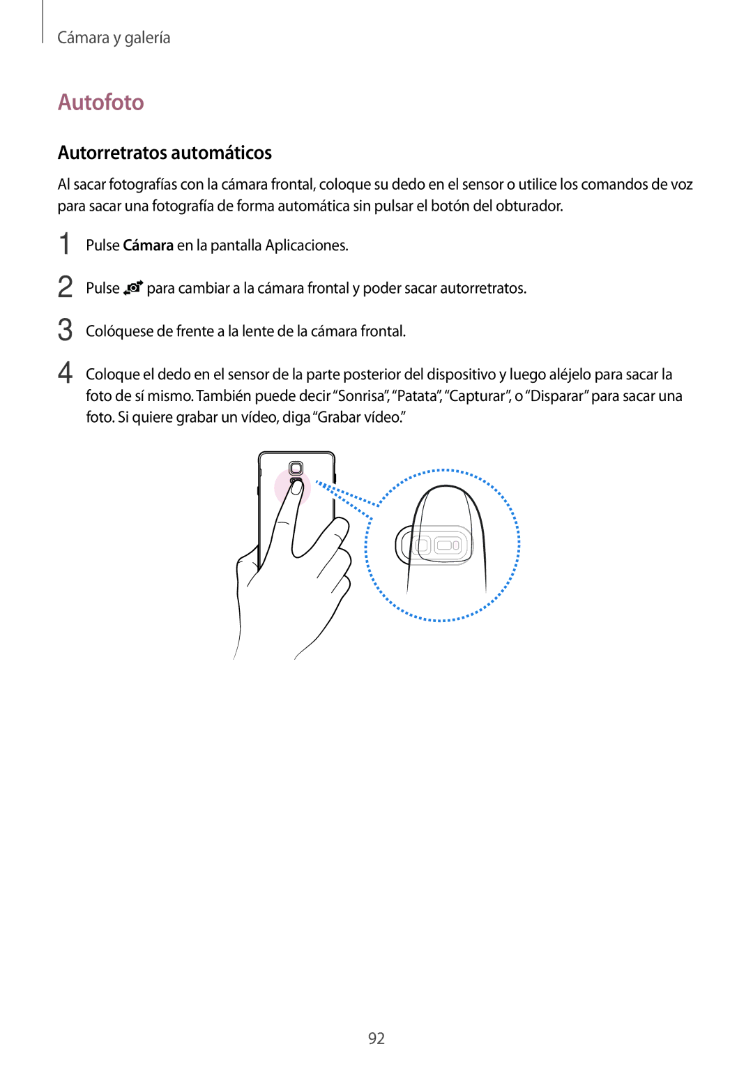 Samsung SM-N910FZIEPHE manual Autofoto, Autorretratos automáticos 