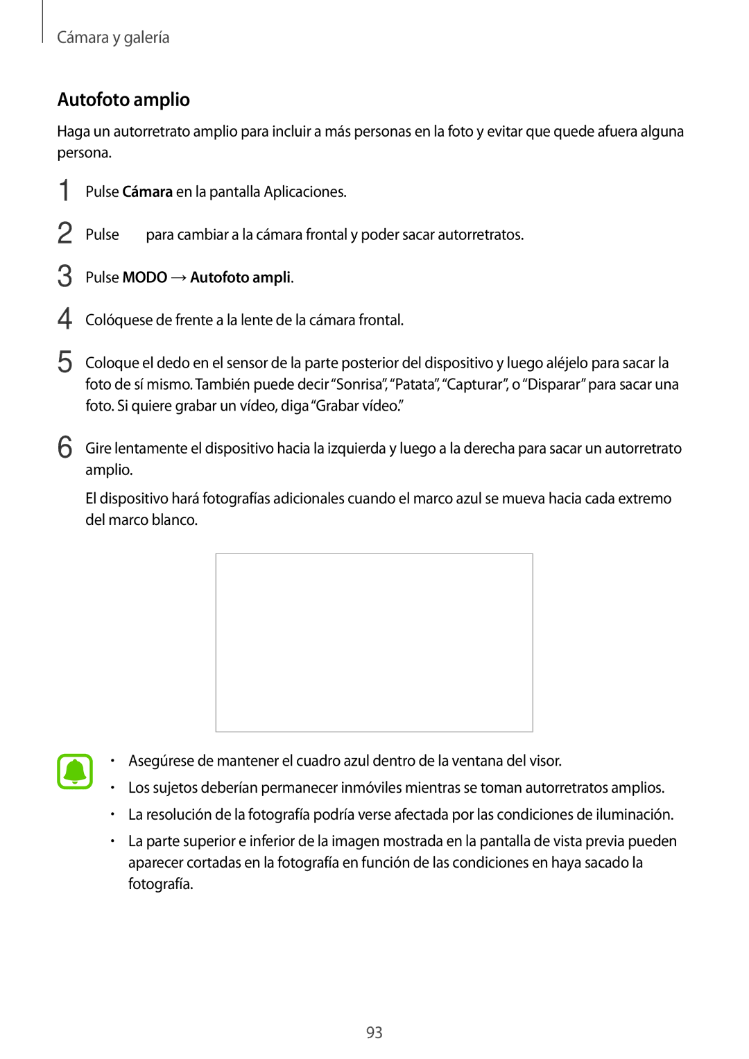 Samsung SM-N910FZIEPHE manual Autofoto amplio, Pulse Modo →Autofoto ampli 