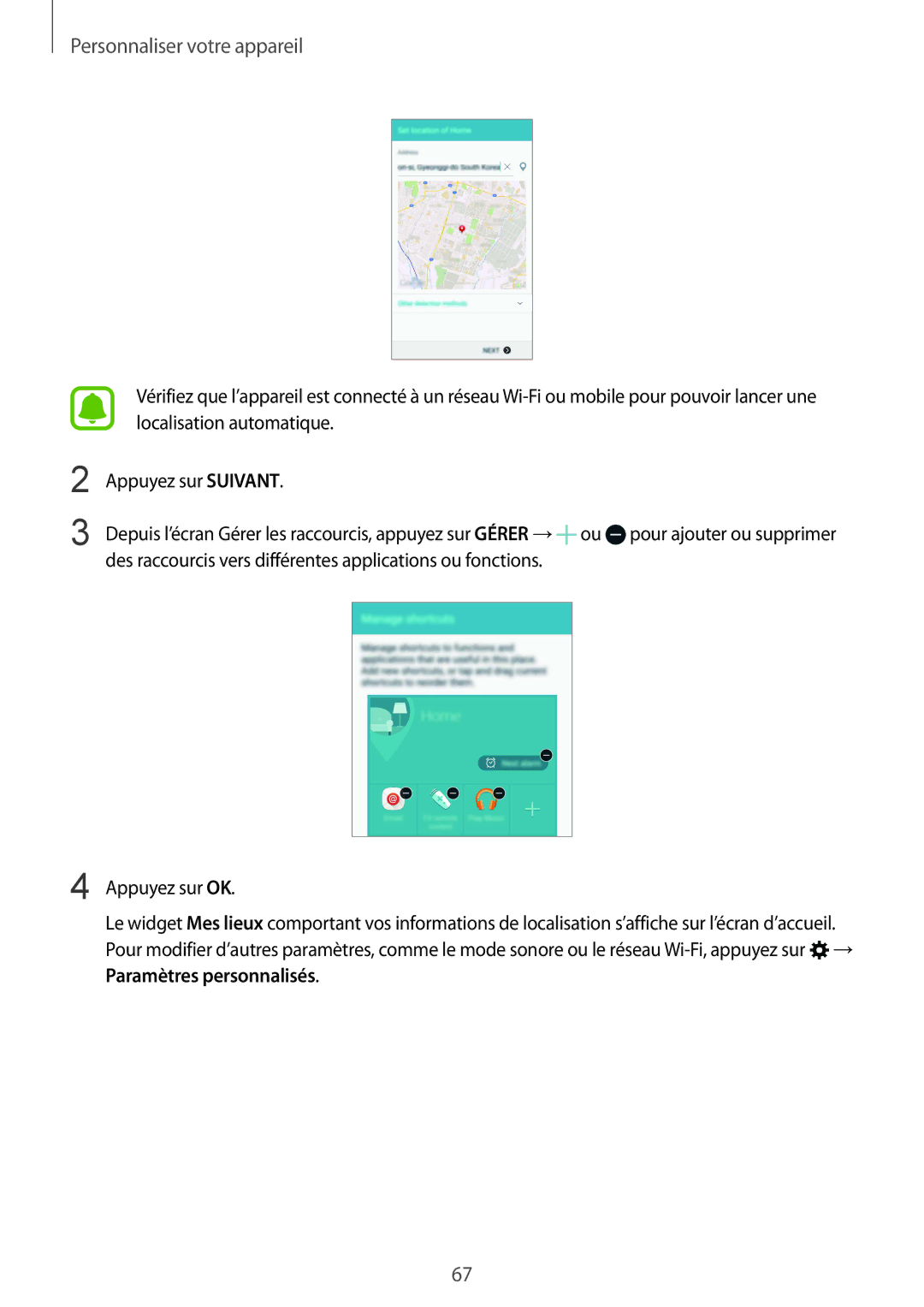 Samsung SM-N910FZIEXEF, SM-N910FZKEXEF, SM-N910FZWEXEF manual Personnaliser votre appareil 