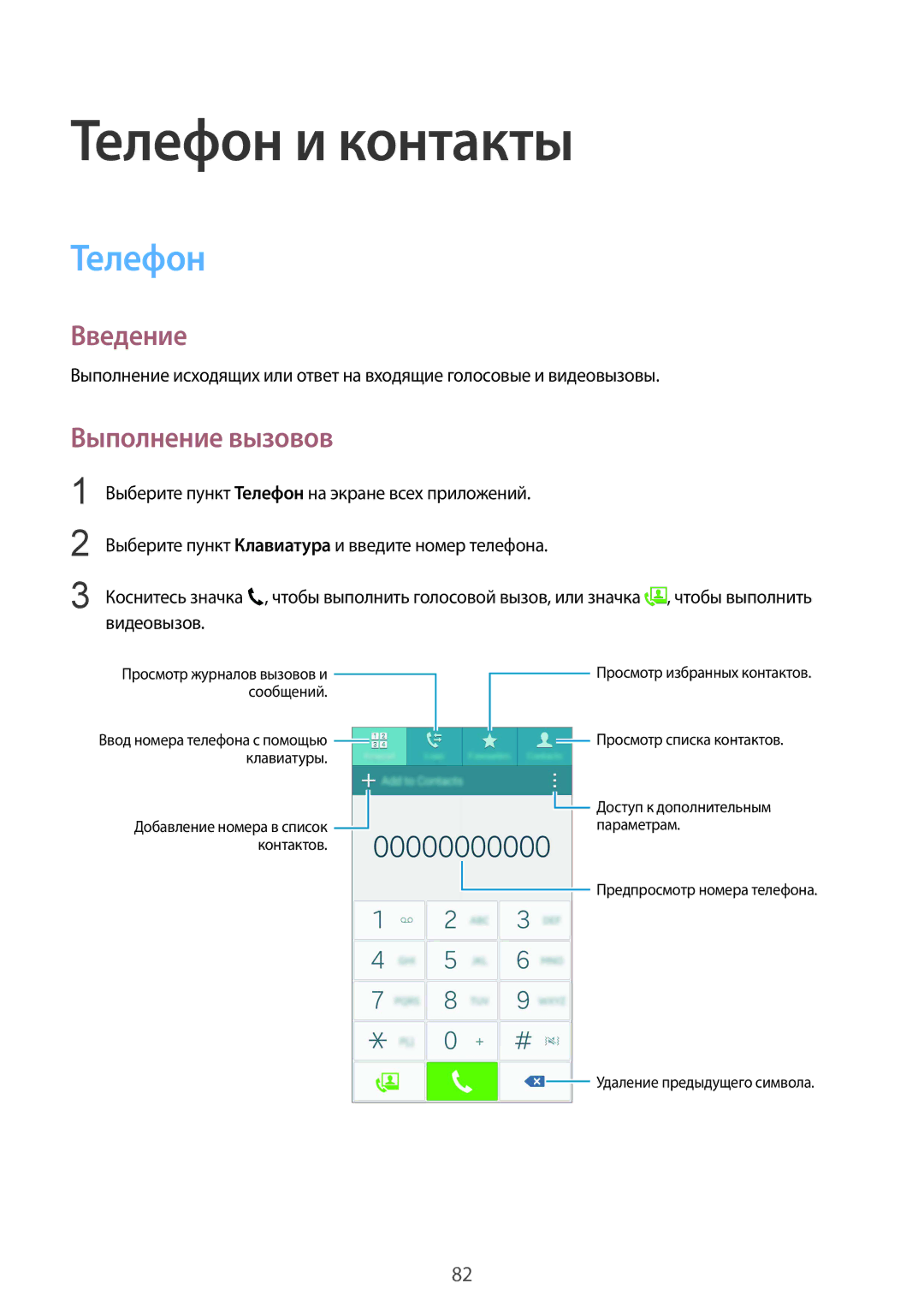 Samsung SM-N910CZIESER, SM-N910FZWEBAL, SM-N910FZIEBAL, SM-N910FZDEBAL, SM-N910FZKEBAL manual Телефон, Выполнение вызовов 