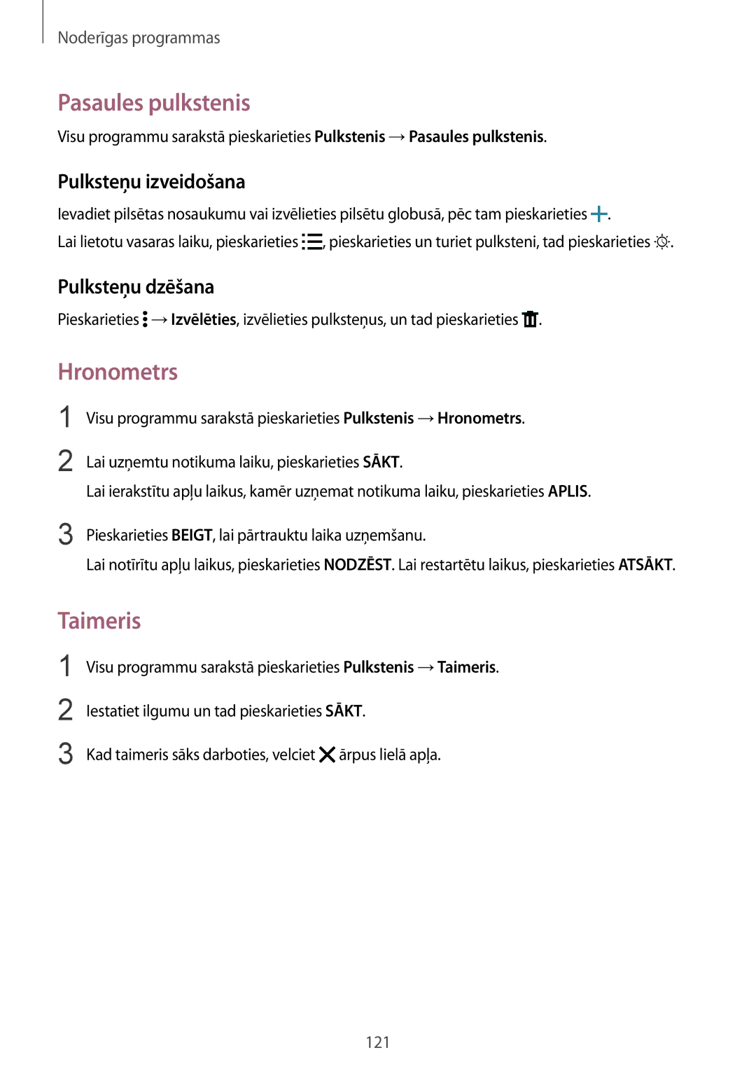 Samsung SM-N910FZDEBAL, SM-N910FZWEBAL Pasaules pulkstenis, Hronometrs, Taimeris, Pulksteņu izveidošana, Pulksteņu dzēšana 