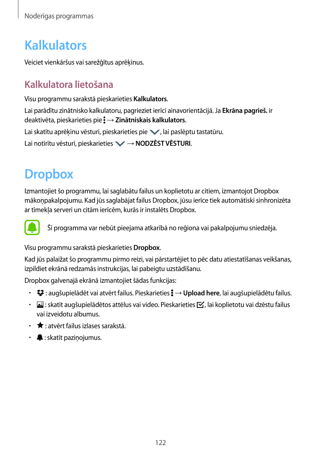 Samsung SM-N910FZKEBAL manual Kalkulators, Dropbox, Kalkulatora lietošana, Veiciet vienkāršus vai sarežģītus aprēķinus 