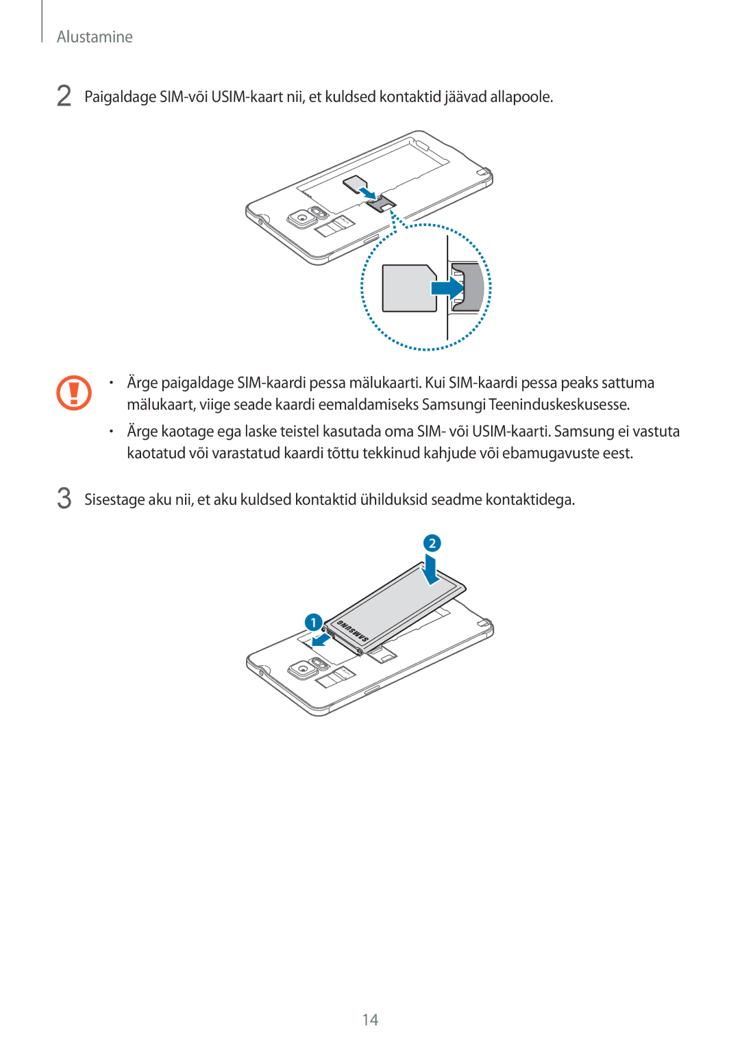 Samsung SM-N910FZWEBAL, SM-N910FZIEBAL, SM-N910FZDEBAL, SM-N910FZKEBAL, SM-N910CZKESEB, SM-N910CZDESEB manual Alustamine 