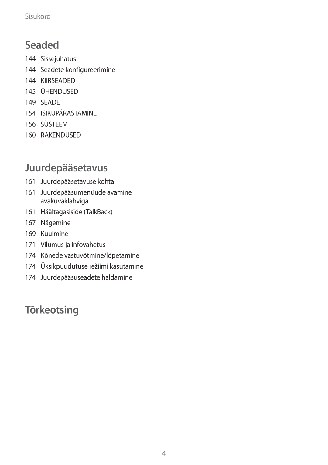 Samsung SM-N910CZKESEB, SM-N910FZWEBAL, SM-N910FZIEBAL, SM-N910FZDEBAL manual Seaded, Sissejuhatus Seadete konfigureerimine 