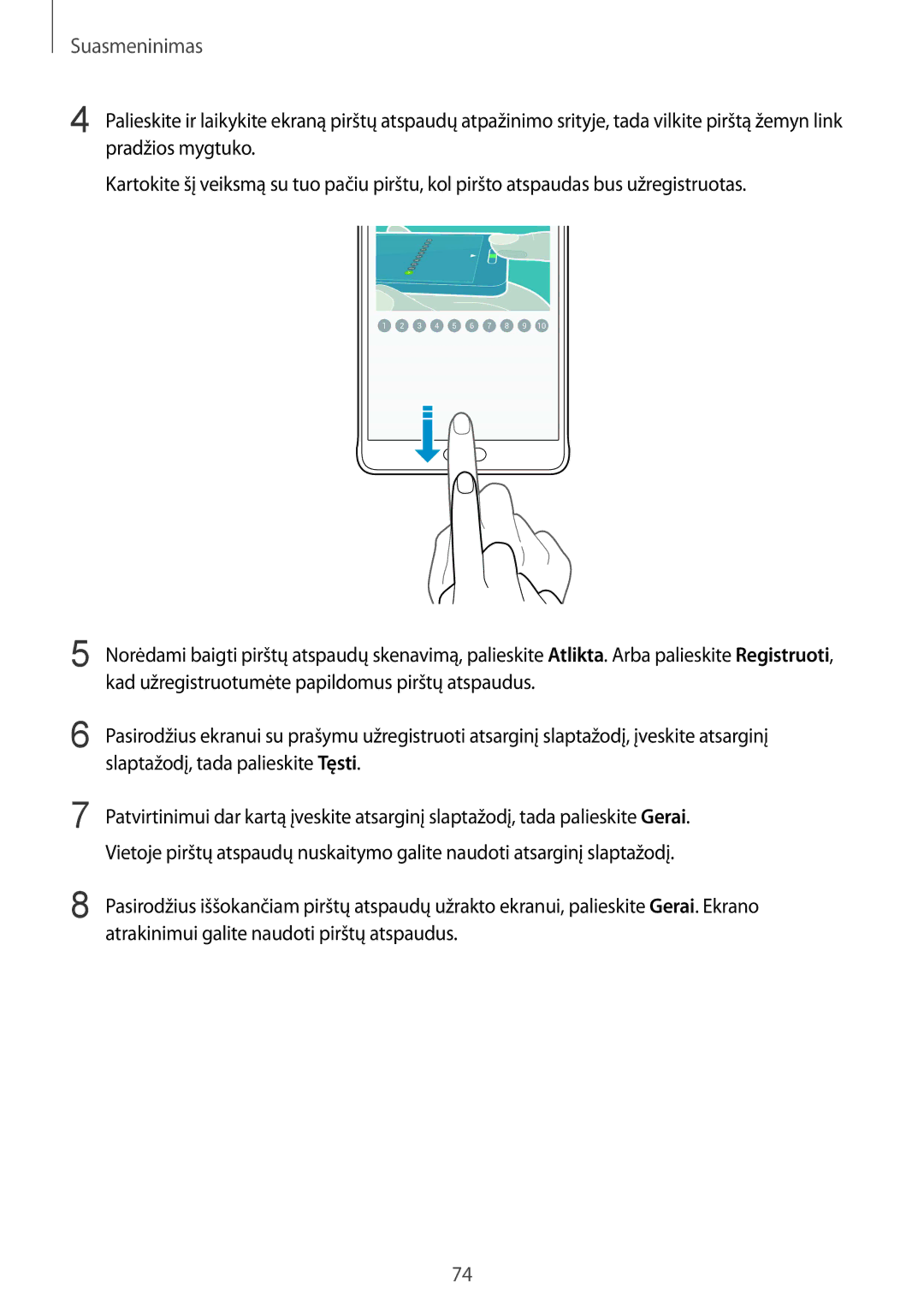 Samsung SM-N910CZKESEB, SM-N910FZWEBAL, SM-N910FZIEBAL, SM-N910FZDEBAL, SM-N910FZKEBAL, SM-N910CZDESEB manual Suasmeninimas 