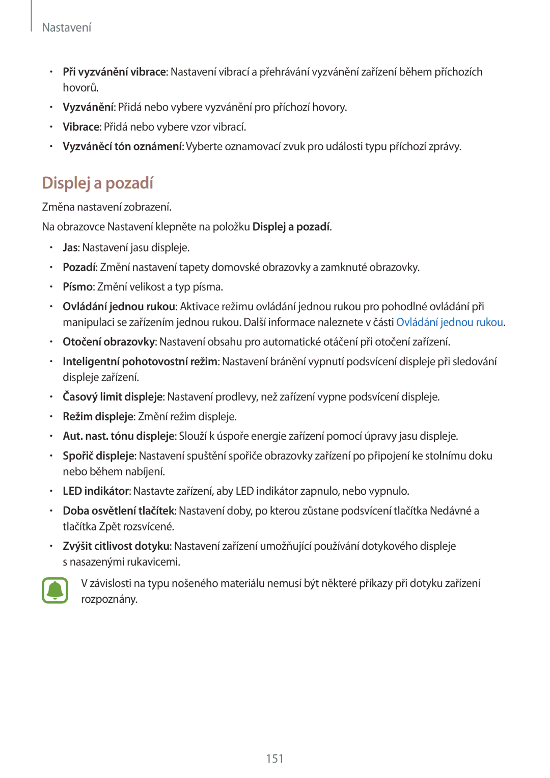 Samsung SM-N910FZKEVDC, SM-N910FZWEEUR, SM-N910FZWEDRE, SM-N910FZWECOS, SM-N910FZKEMOB, SM-N910FZKECOS manual Displej a pozadí 