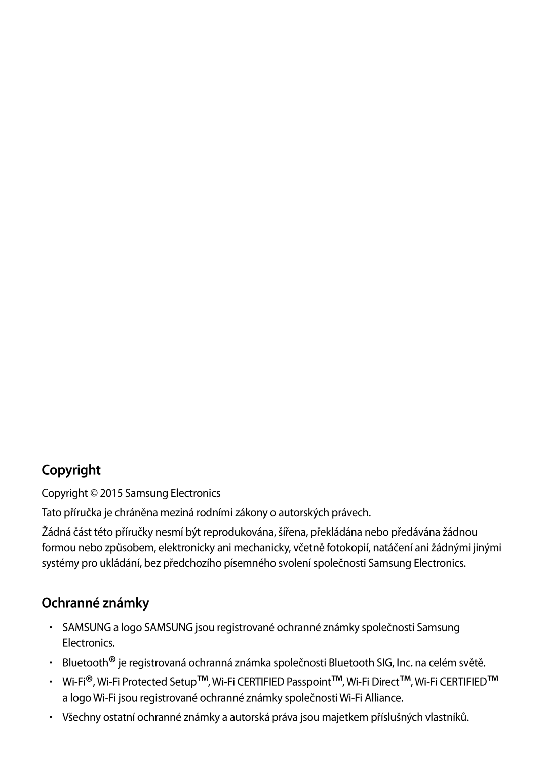 Samsung SM-N910FZWEVGR, SM-N910FZWEEUR, SM-N910FZWEDRE, SM-N910FZWECOS, SM-N910FZKEMOB manual Copyright, Ochranné známky 