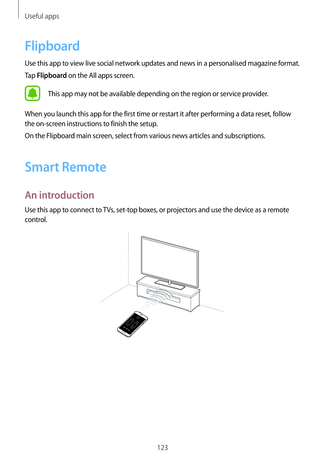 Samsung SM-N910FZIEATO, SM-N910FZWEEUR, SM-N910FZWEDRE, SM-N910FZWECOS, SM-N910FZKESFR, SM-N910FZKEMOB Flipboard, Smart Remote 