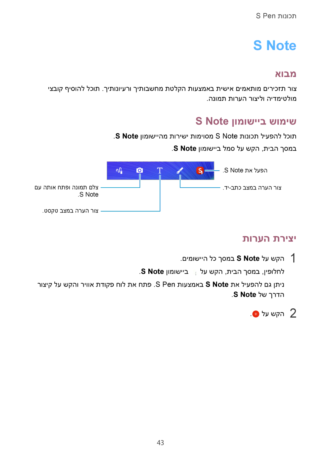 Samsung SM-N910FZKEIDE, SM-N910FZWEEUR, SM-N910FZWEDRE, SM-N910FZWECOS, SM-N910FZKESFR, SM-N910FZKEMOB manual אובמ, תורעה תריצי 