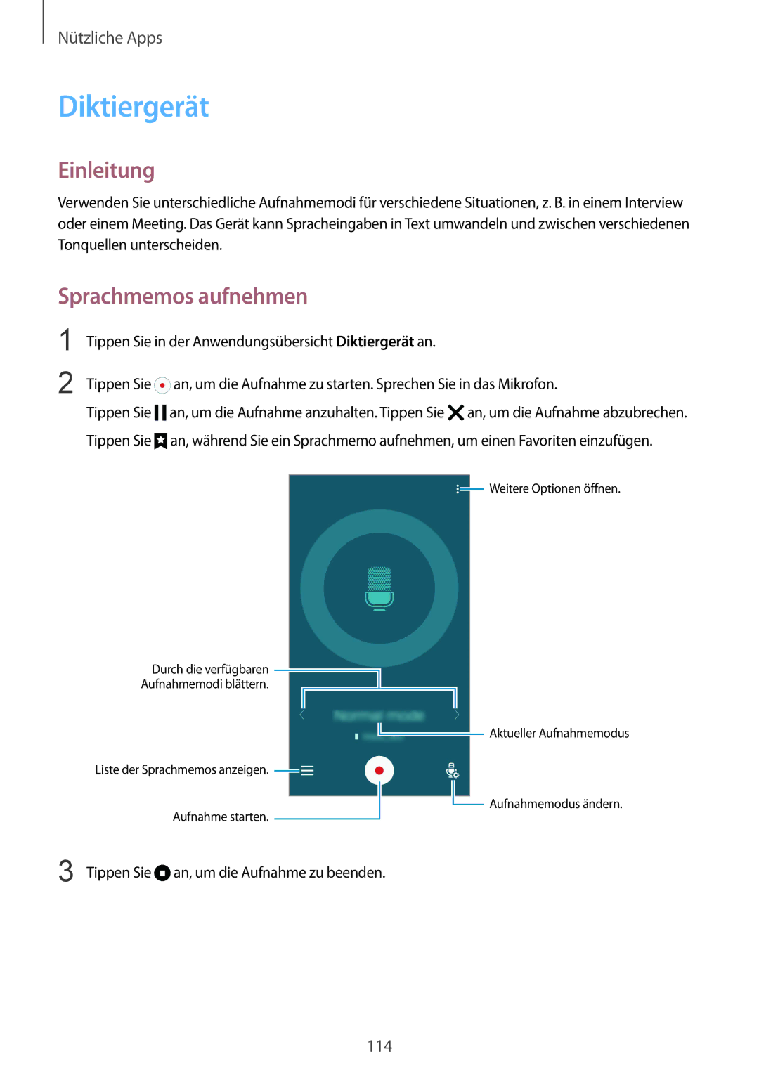 Samsung SM-N910FZKECYV, SM-N910FZWEEUR, SM-N910FZWEDRE, SM-N910FZWECOS, SM-N910FZKESFR Diktiergerät, Sprachmemos aufnehmen 