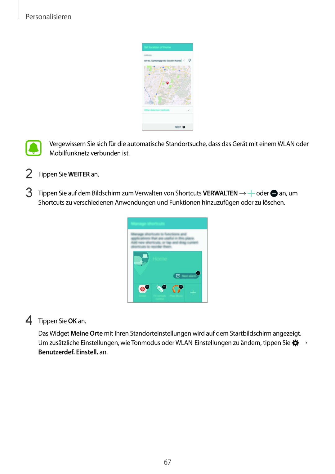 Samsung SM-N910FZWECYV, SM-N910FZWEEUR, SM-N910FZWEDRE, SM-N910FZWECOS, SM-N910FZKESFR, SM-N910FZKEMOB manual Personalisieren 