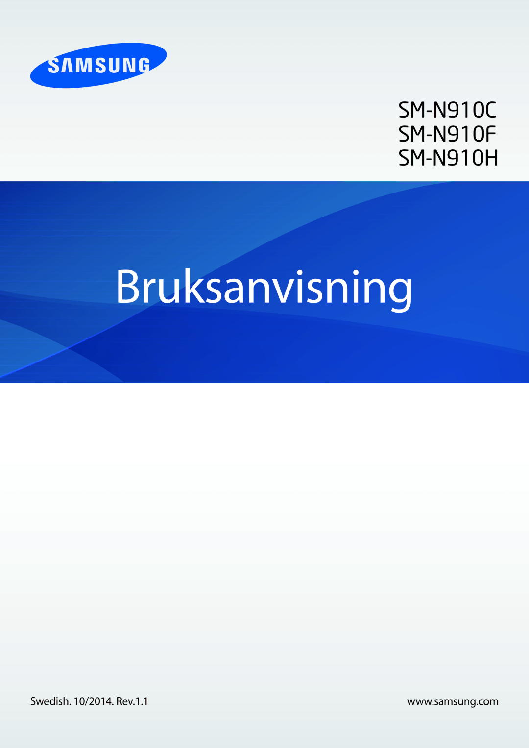 Samsung SM-N910FZDENEE, SM-N910FZWENEE, SM-N910FZIENEE, SM-N910FZKENEE manual Bruksanvisning, Swedish /2014. Rev.1.1 