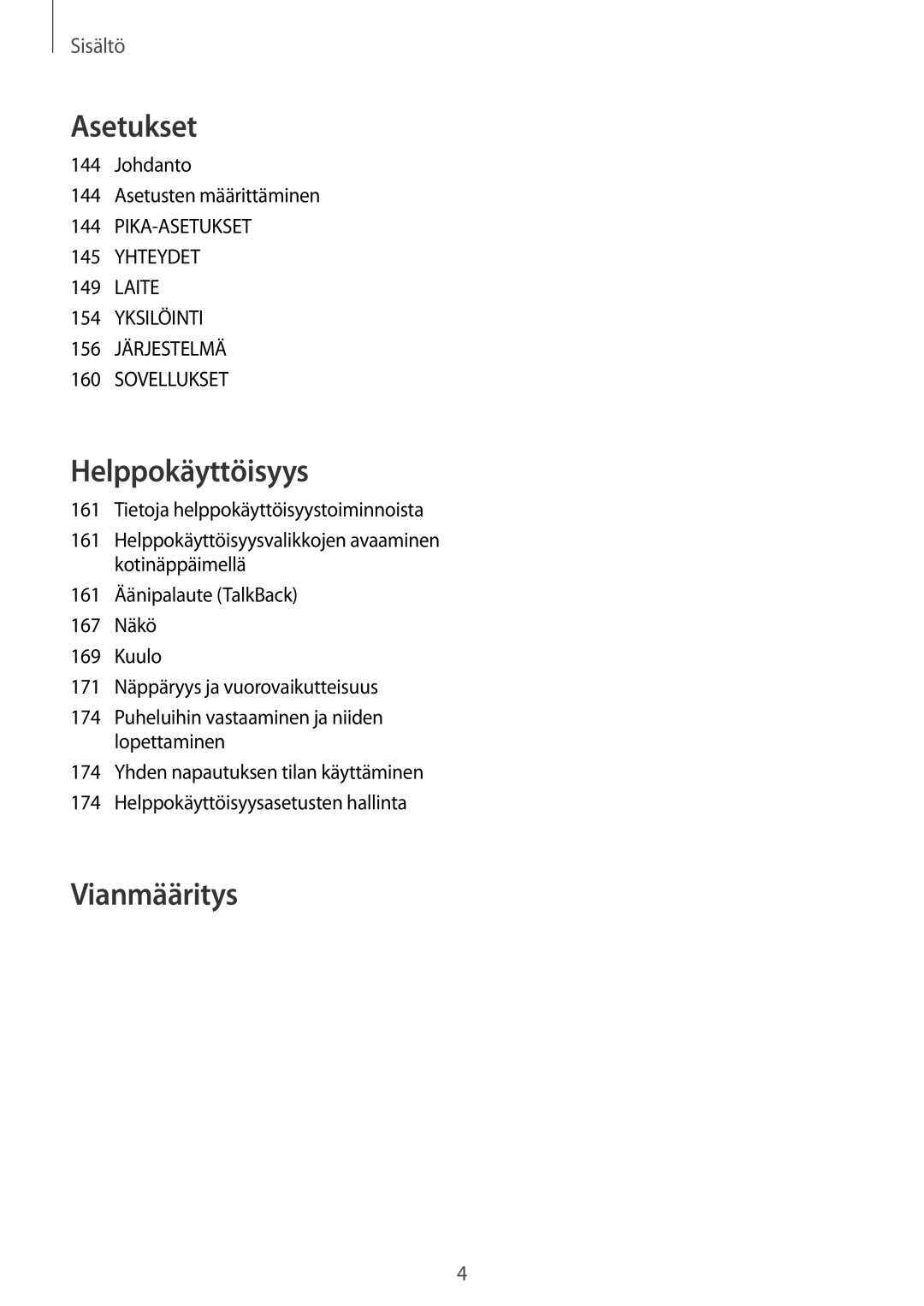 Samsung SM-N910FZWENEE, SM-N910FZDENEE, SM-N910FZIENEE, SM-N910FZKENEE manual Asetukset, Johdanto Asetusten määrittäminen 