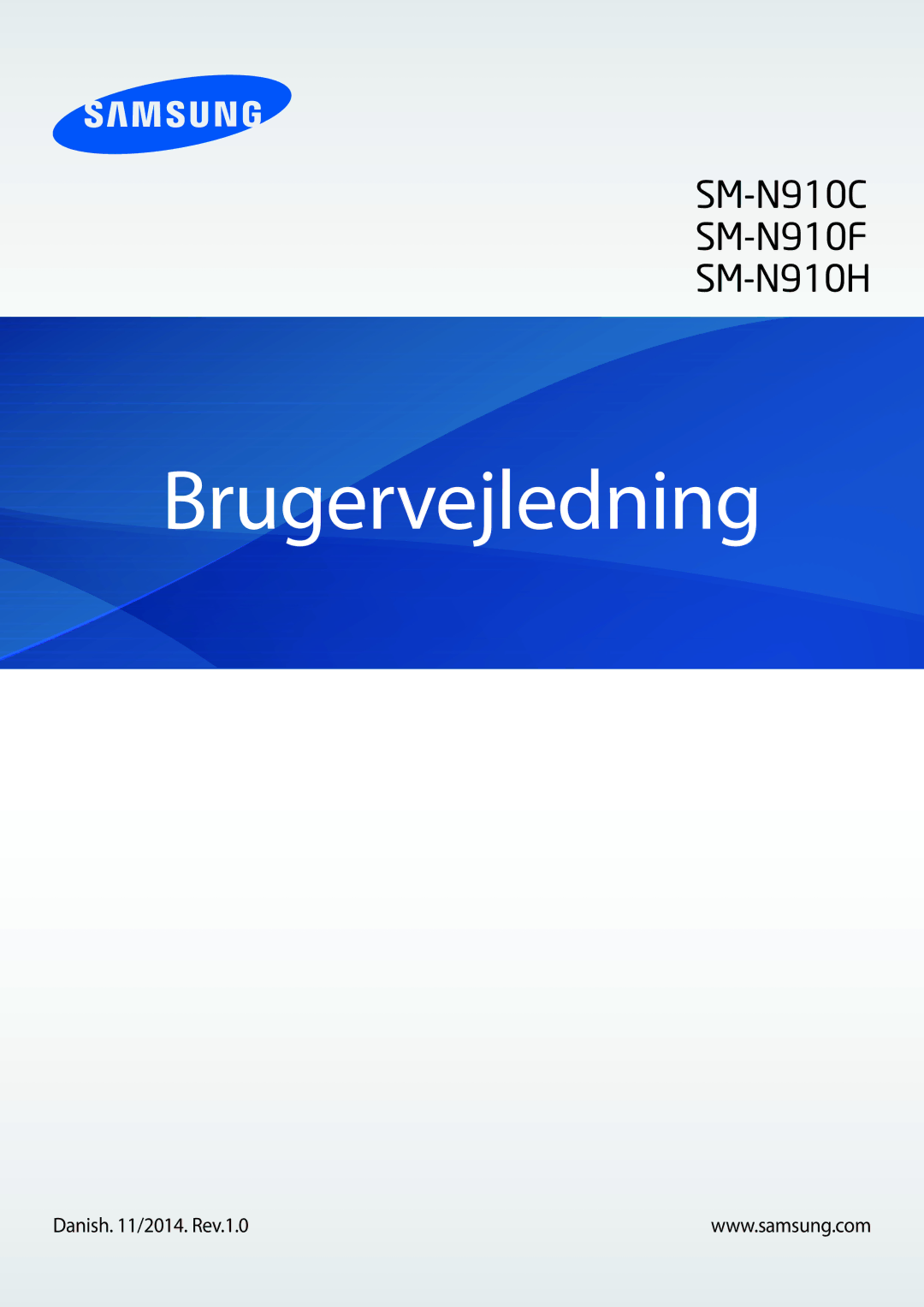 Samsung SM-N910FZDENEE, SM-N910FZWENEE, SM-N910FZIENEE, SM-N910FZKENEE manual Brugervejledning, Danish /2014. Rev.1.0 