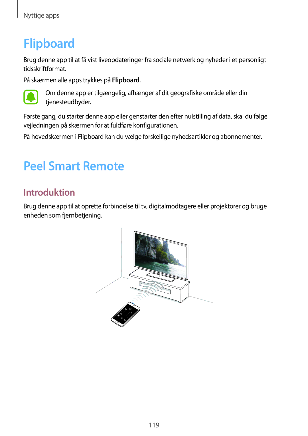 Samsung SM-N910FZKENEE, SM-N910FZWENEE, SM-N910FZDENEE, SM-N910FZIENEE manual Flipboard, Peel Smart Remote 