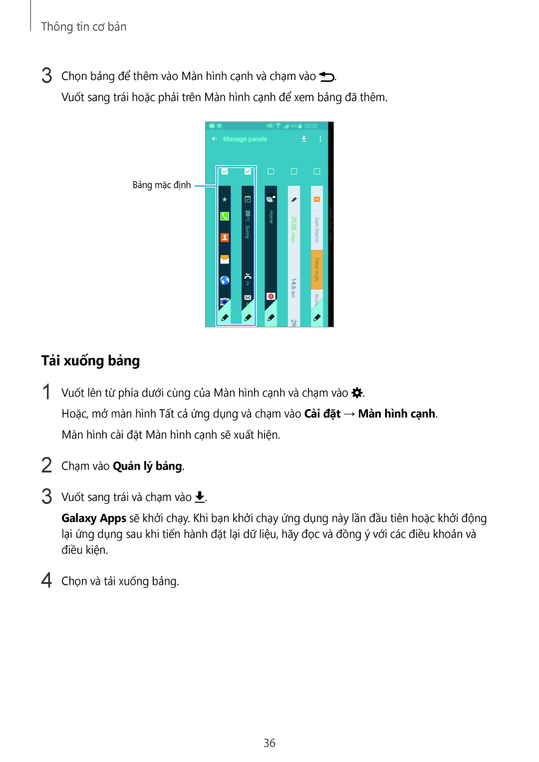 Samsung SM-N915FZKEXEV, SM-N915FZWEXEV manual Tải xuống bảng 