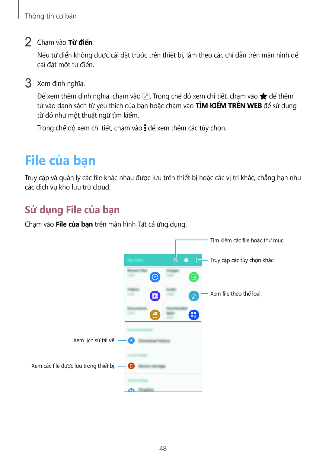 Samsung SM-N915FZKEXEV, SM-N915FZWEXEV manual Sử dụng File của bạn 