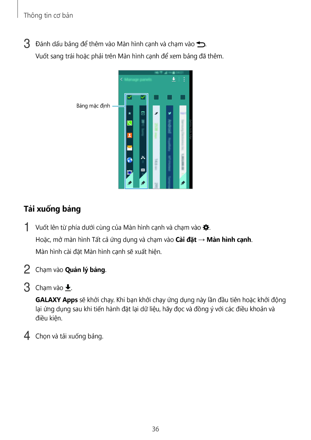 Samsung SM-N915FZKEXEV, SM-N915FZWEXEV manual Tải xuống bảng 